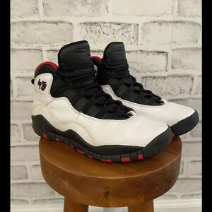 Air Jordan 10 Retro Double Nickel Size 5Y White Red Black 2014 310806-102